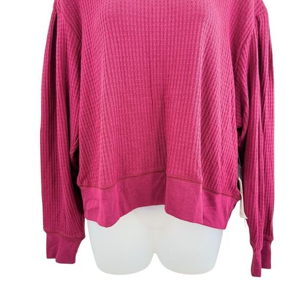 Treasure & Bond Women Crew Neck Drop Shoulder Puff Long Sleeve Sweatshirt L NWT - Picture 3 of 9